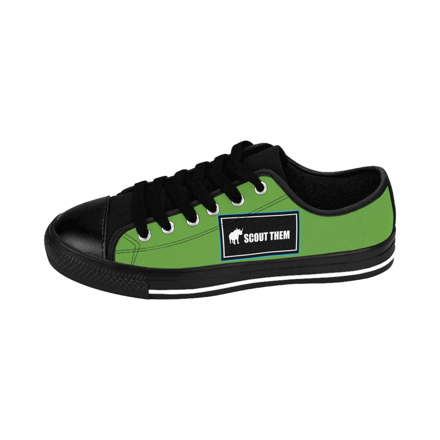 ScoutThem Shield blue border- Women's Sneakers- Green and Black (ST-FGS-42-215W)