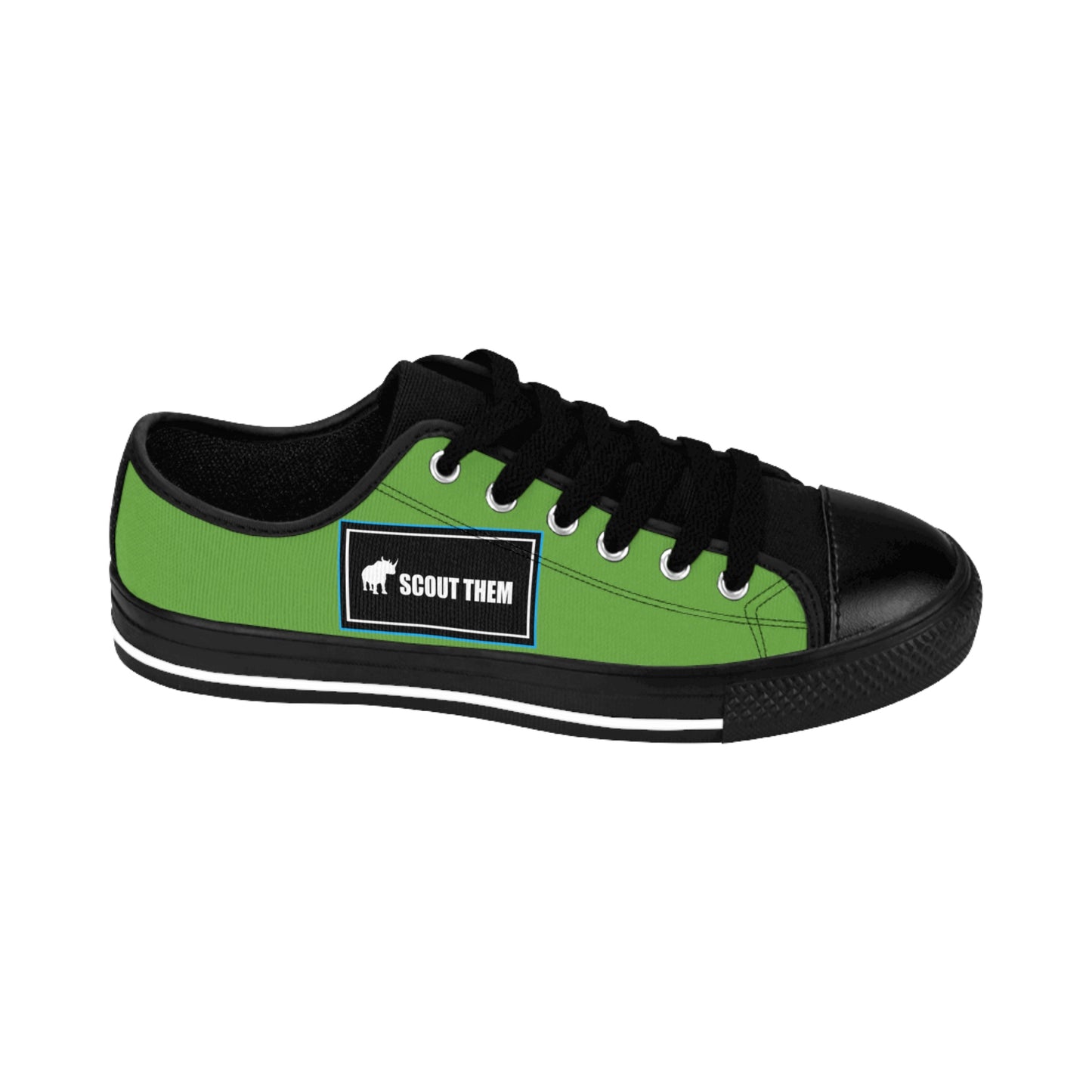 ScoutThem Shield blue border- Women's Sneakers- Green and Black (ST-FGS-42-215W)