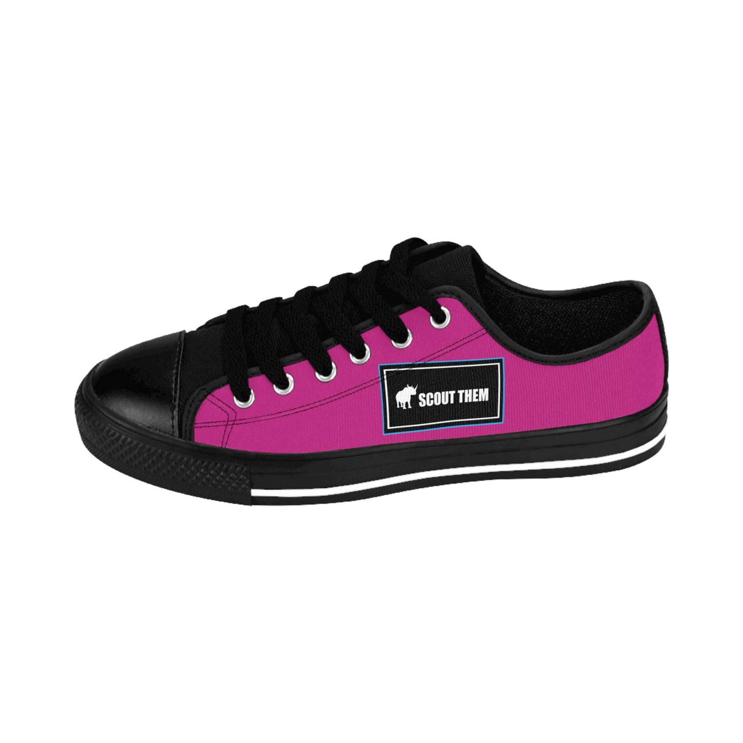 ScoutThem Shield blue border- Men's Sneakers- Pink and Black (ST-FGS-42-106M)