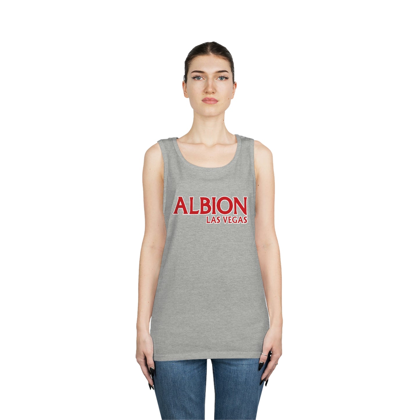 Albion LV Logo Lg- Unisex Heavy Cotton Tank Top (ALB-LV-21-315U)