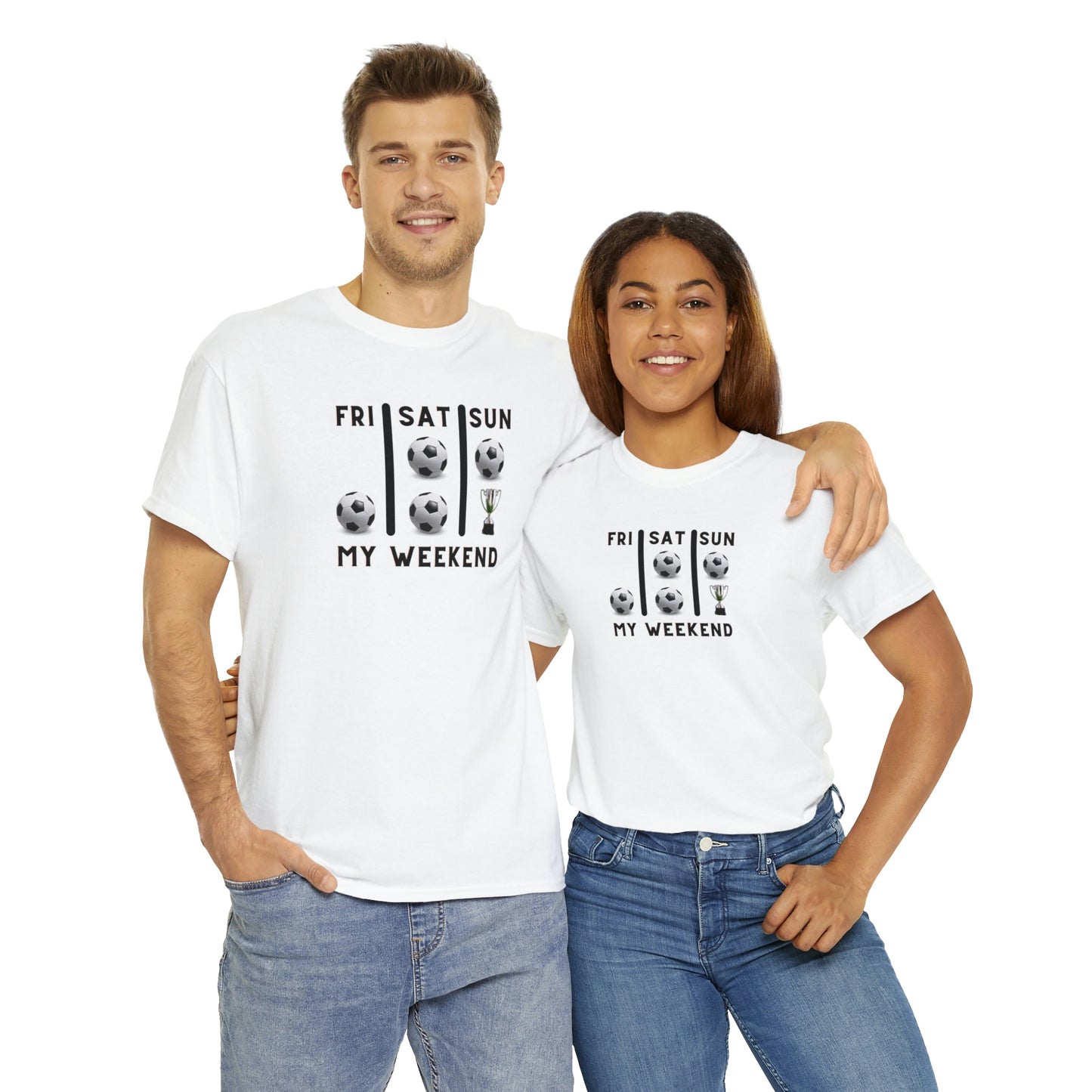 Soccer Trophy- My Weekend- Various Colors- Unisex Heavy Cotton Tee (ST-FGS-21-500U)