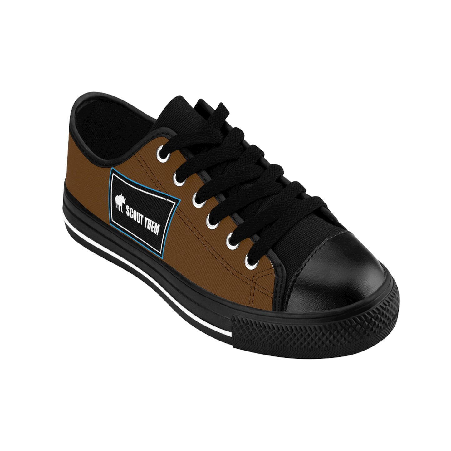 ScoutThem Shield blue border- Women's Sneakers- Brown and Black (ST-FGS-42-210W)