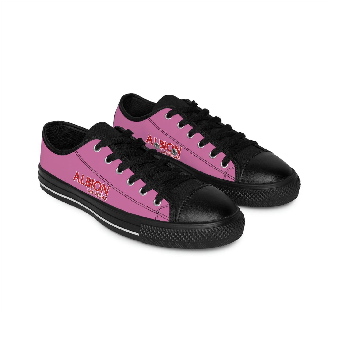 Albion LV Logo- Men's Sneakers- Light Pink and Black (ALB-LV-42-137M)