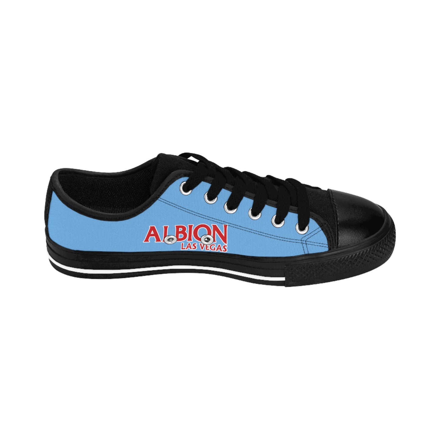 Albion LV Logo- Women's Sneakers- Light Blue and Black (ALB-LV-42-214W)