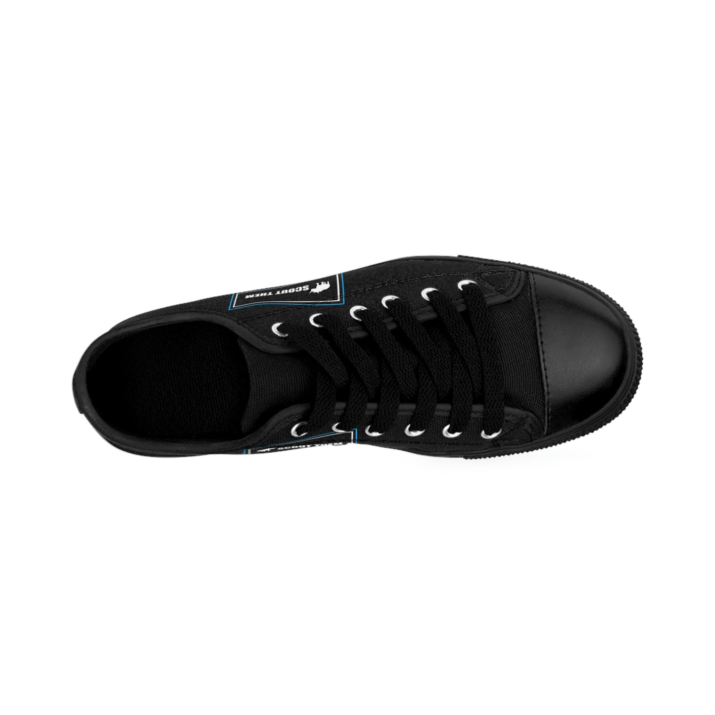 ScoutThem Shield blue border- Men's Sneakers- Black (ST-FGS-42-101M)