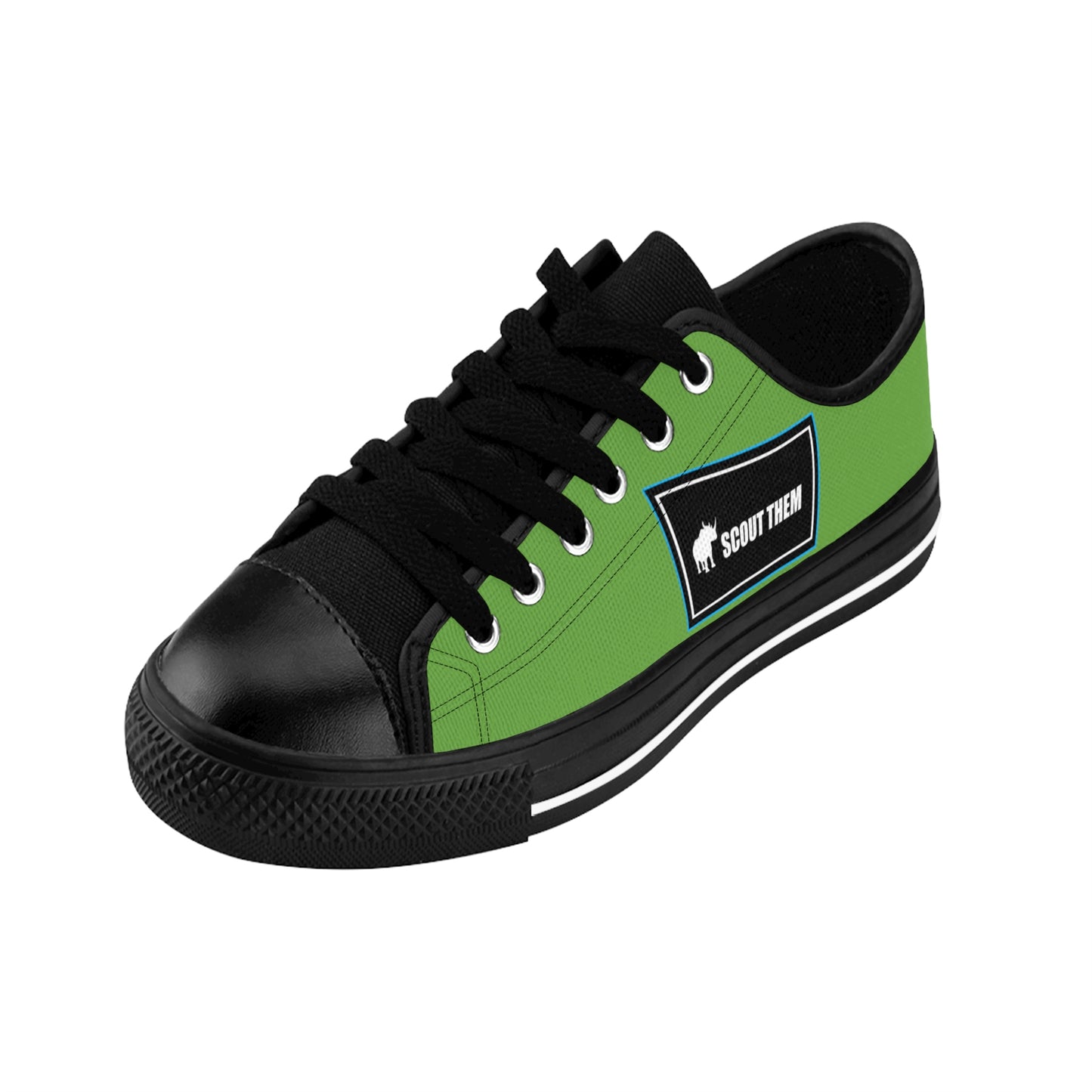 ScoutThem Shield blue border- Women's Sneakers- Green and Black (ST-FGS-42-215W)