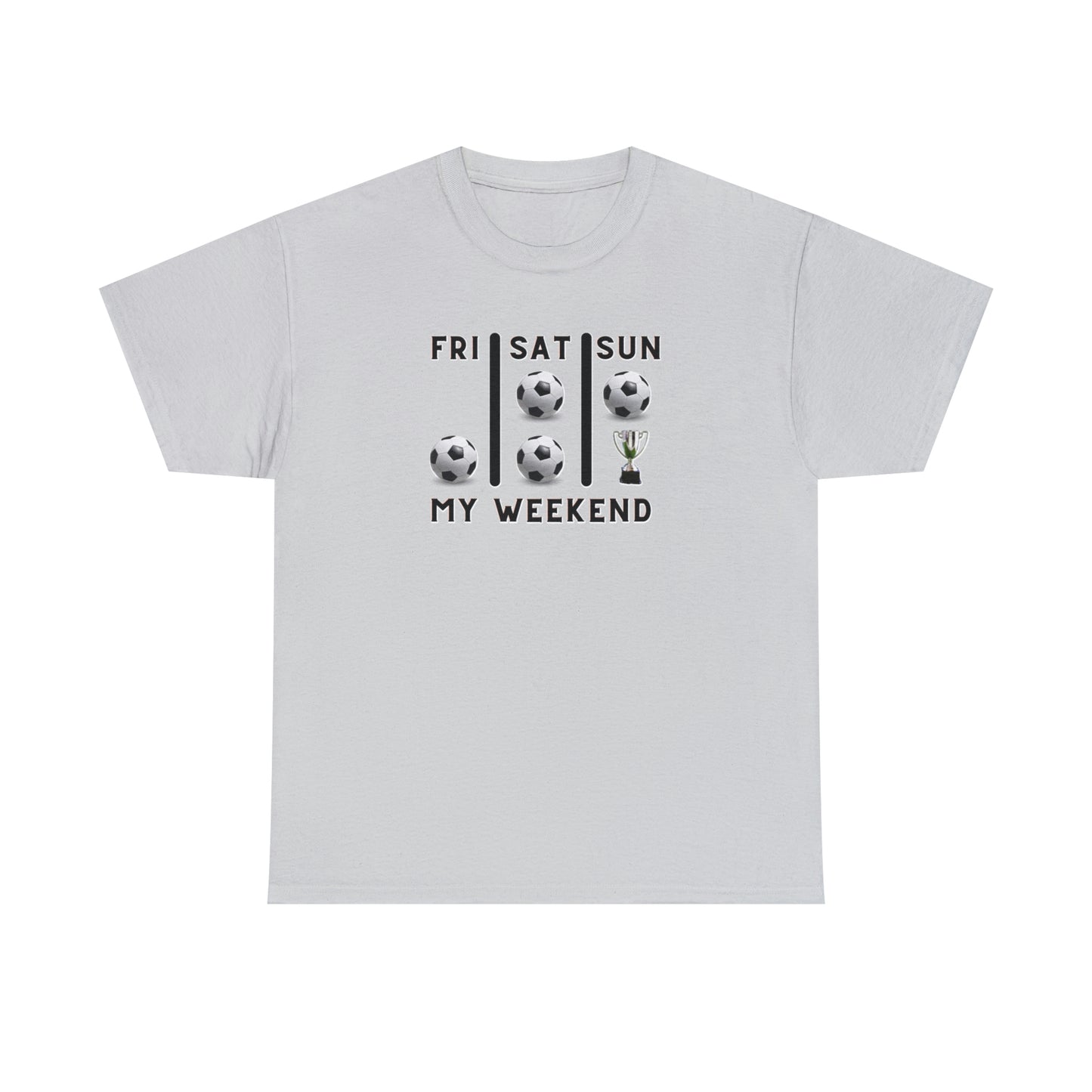Soccer Trophy- My Weekend- Various Grey colors- Unisex Heavy Cotton Tee (ST-NCP-21-504U)