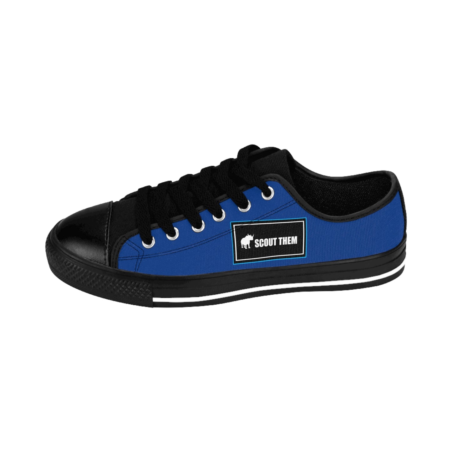 ScoutThem Shield blue border- Men's Sneakers- Dark Blue and Black (ST-FGS-42-105M)