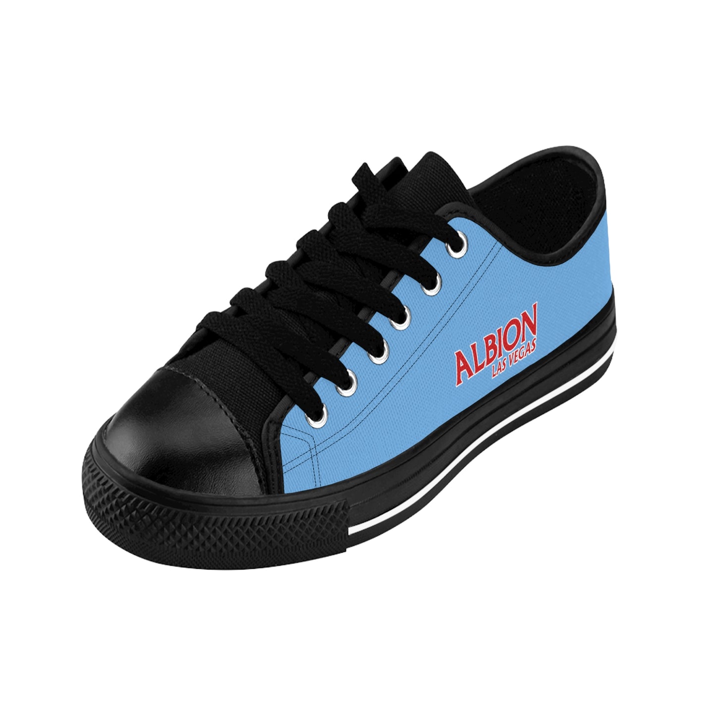 Albion LV Logo- Men's Sneakers- Light Blue and Black (ALB-LV-42-134M)