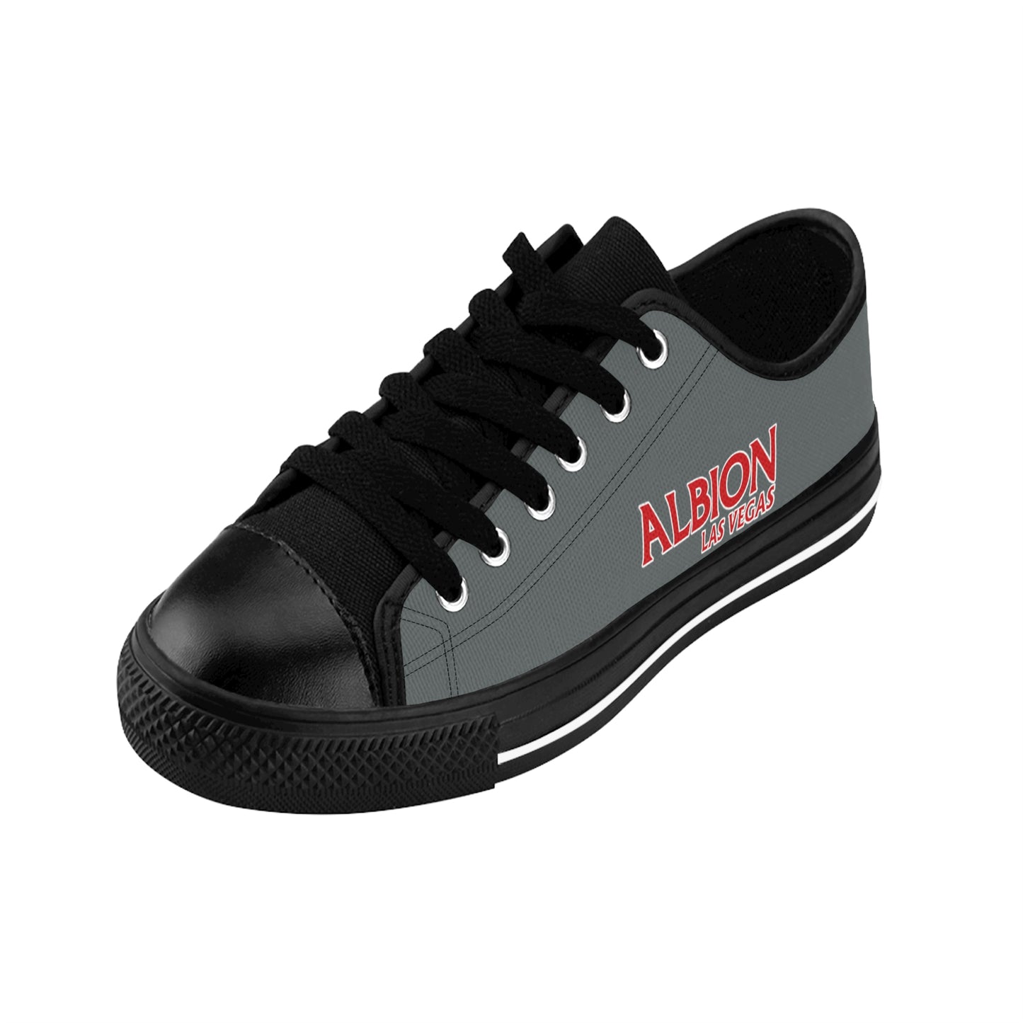 Albion LV Logo- Women's Sneakers- Dark Grey and Black (ALB-LV-42-218W)