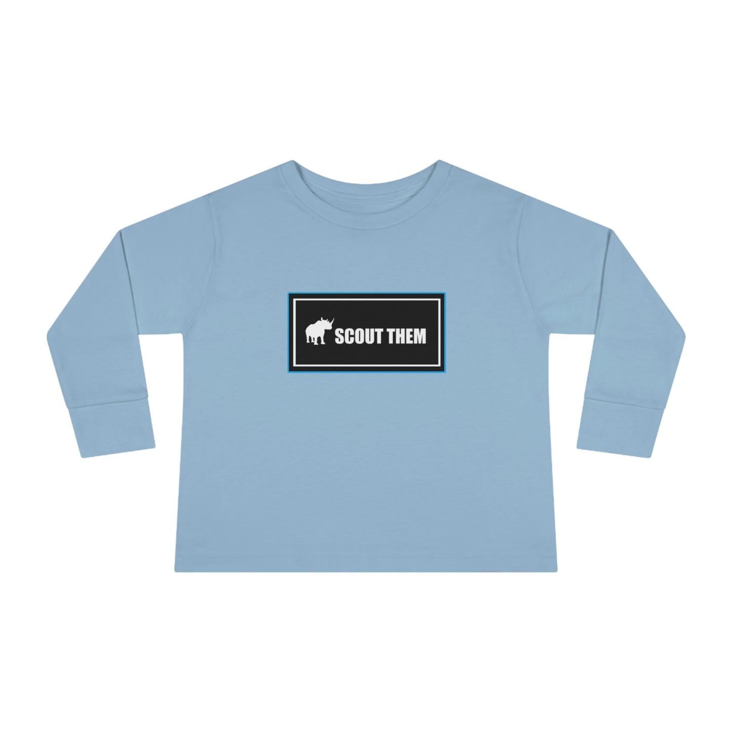 ScoutThem Shield Lg blue border- Toddler Long Sleeve Tee (ST-FGS-24-834K)