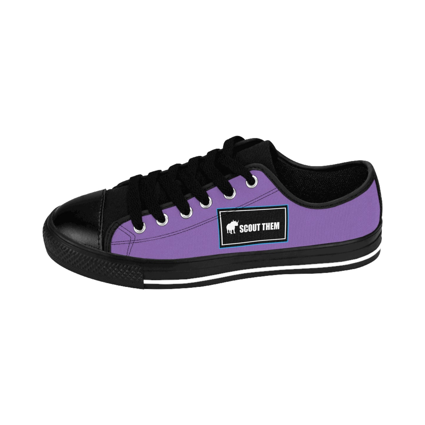 ScoutThem Shield blue border- Men's Sneakers- Light Purple and Black (ST-FGS-42-118M)