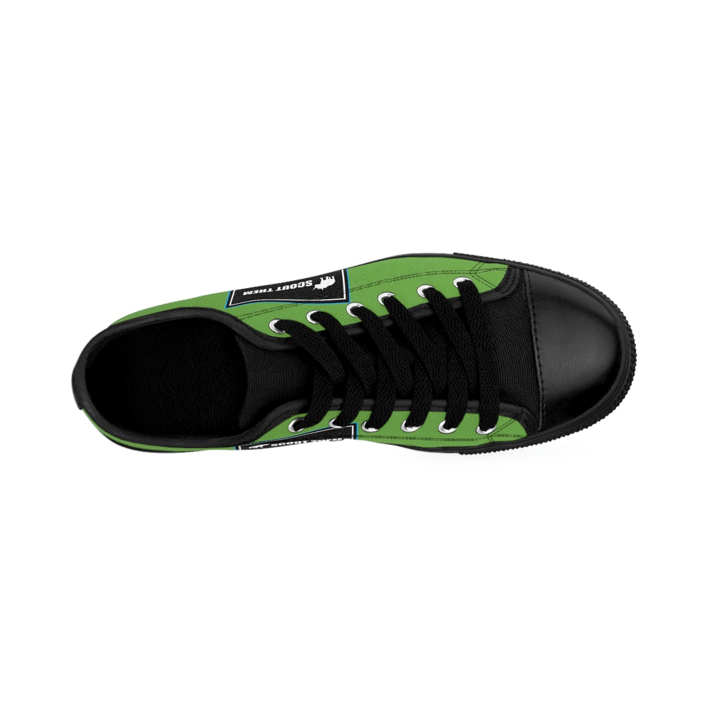 ScoutThem Shield blue border- Women's Sneakers- Green and Black (ST-FGS-42-215W)