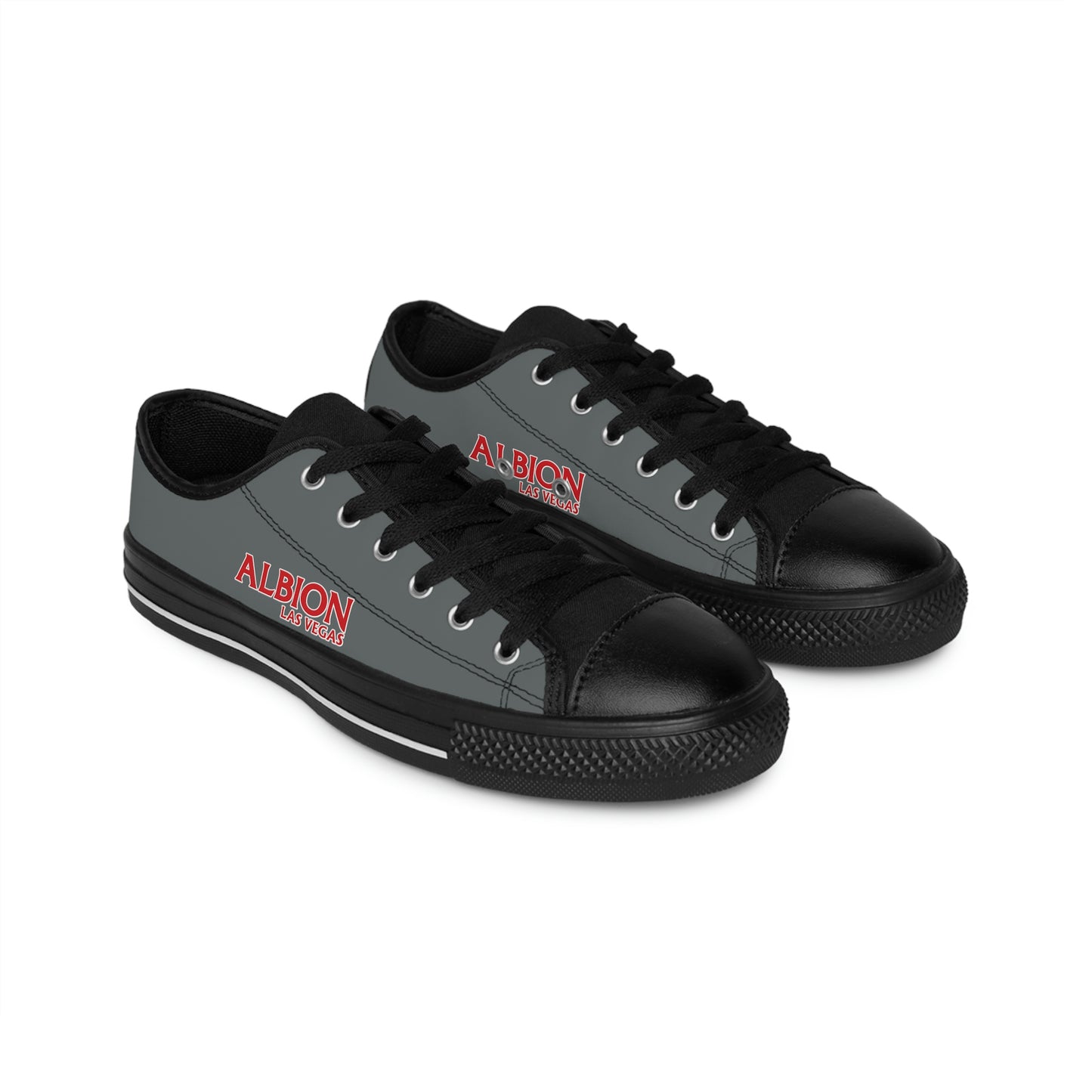 Albion LV Logo- Men's Sneakers- Dark Grey and Black (ALB-LV-42-138M)