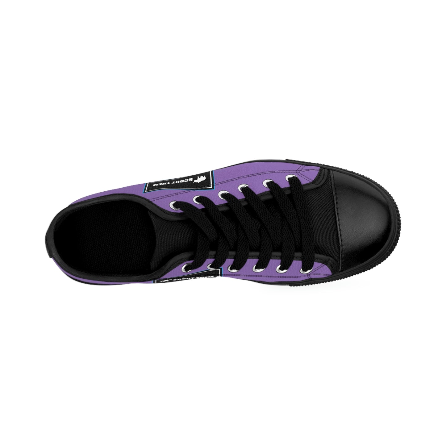 ScoutThem Shield blue border- Men's Sneakers- Light Purple and Black (ST-FGS-42-118M)