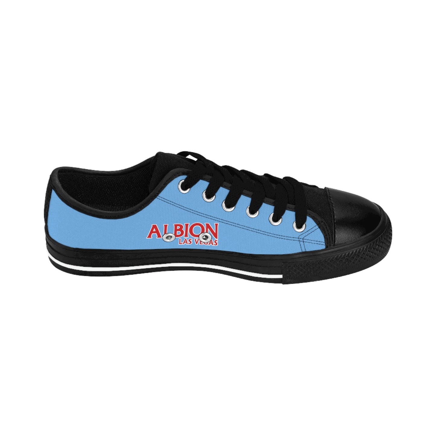 Albion LV Logo- Men's Sneakers- Light Blue and Black (ALB-LV-42-134M)