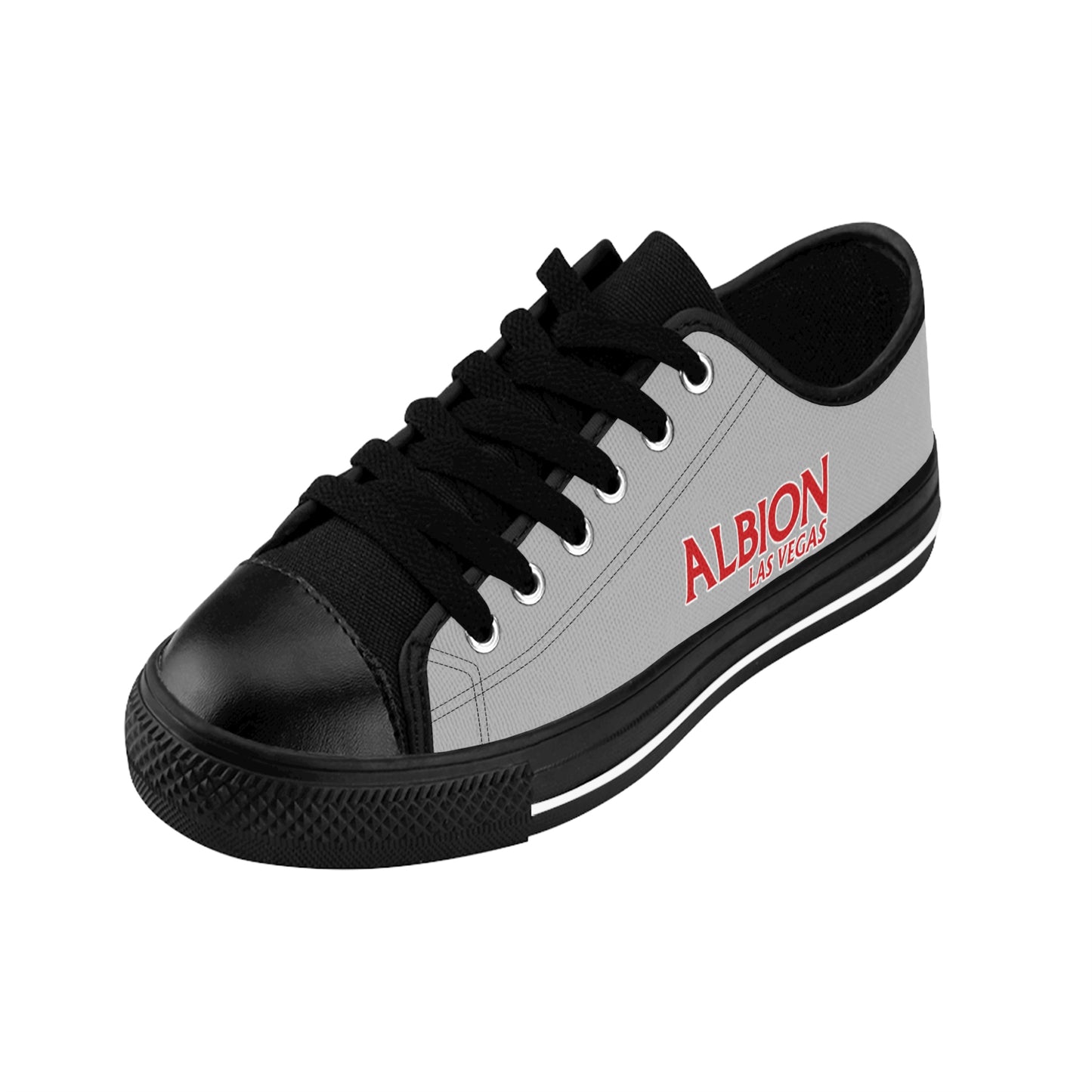 Albion LV Logo- Women's Sneakers- Light Grey and Black (ALB-LV-42-212W)