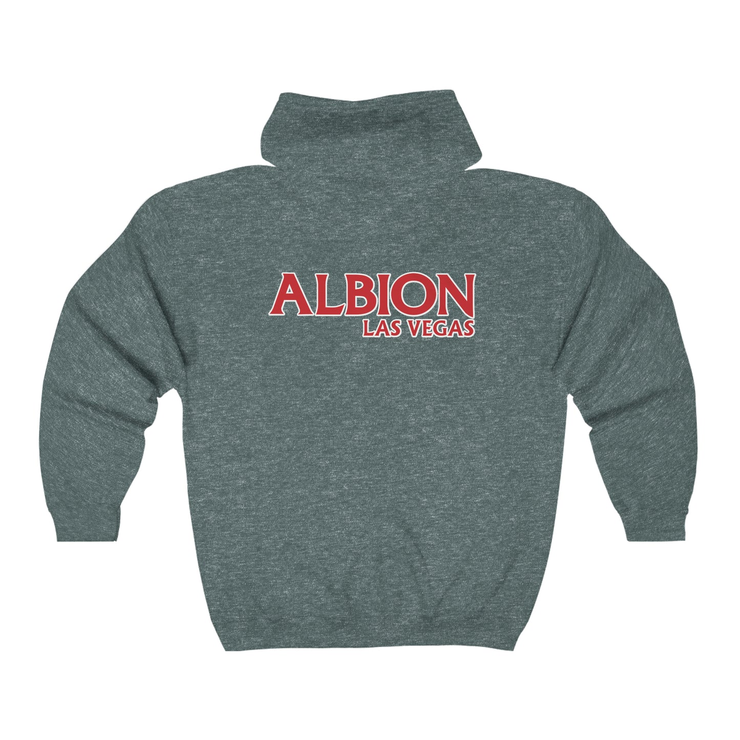 Albion LV Shield Sm Front- Logo Lg Back- Unisex Heavy Blend™ Full Zip Hooded Sweatshirt (ALB-LV-22-530U)