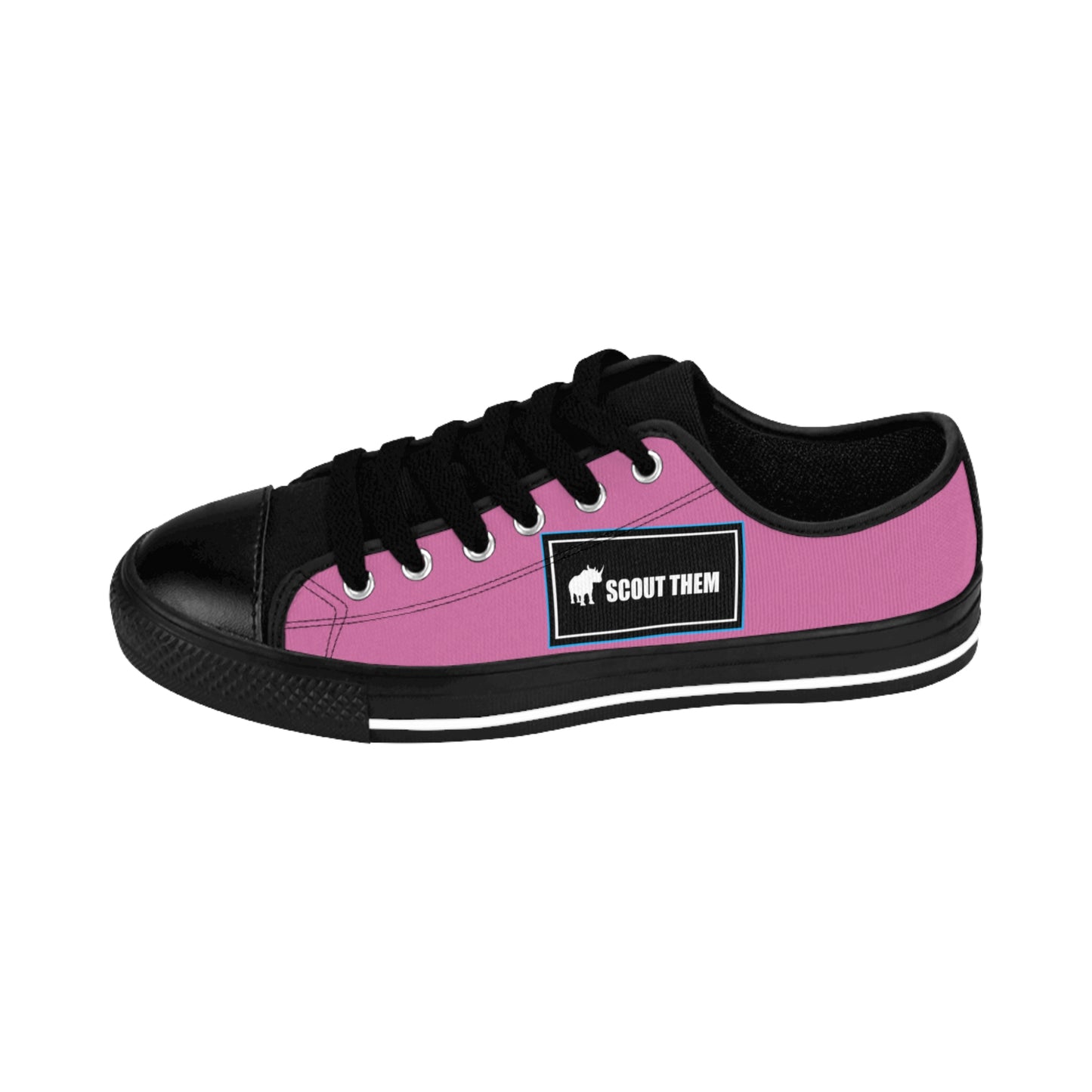 ScoutThem Shield blue border- Women's Sneakers- Light Pink and Black (ST-FGS-42-207W)