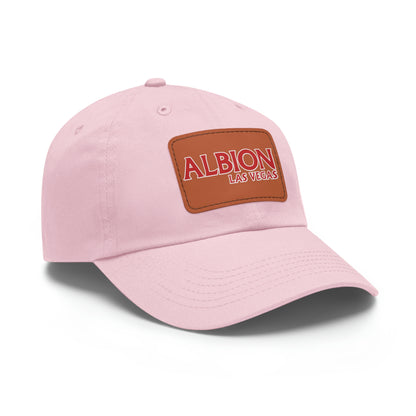 Albion LV Logo- Dad Hat with Leather Patch (ALB-LV-11-023U)