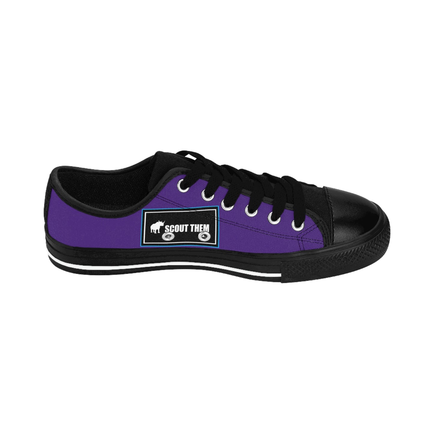 ScoutThem Shield blue border- Women's Sneakers- Purple and Black (ST-FGS-42-219W)