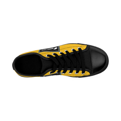 ScoutThem Shield blue border- Women's Sneakers- Yellow and Black (ST-FGS-42-214W)