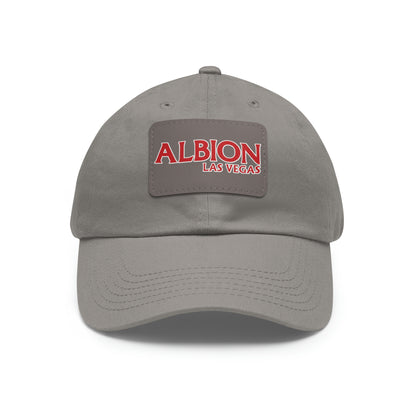 Albion LV Logo- Dad Hat with Leather Patch (ALB-LV-11-023U)