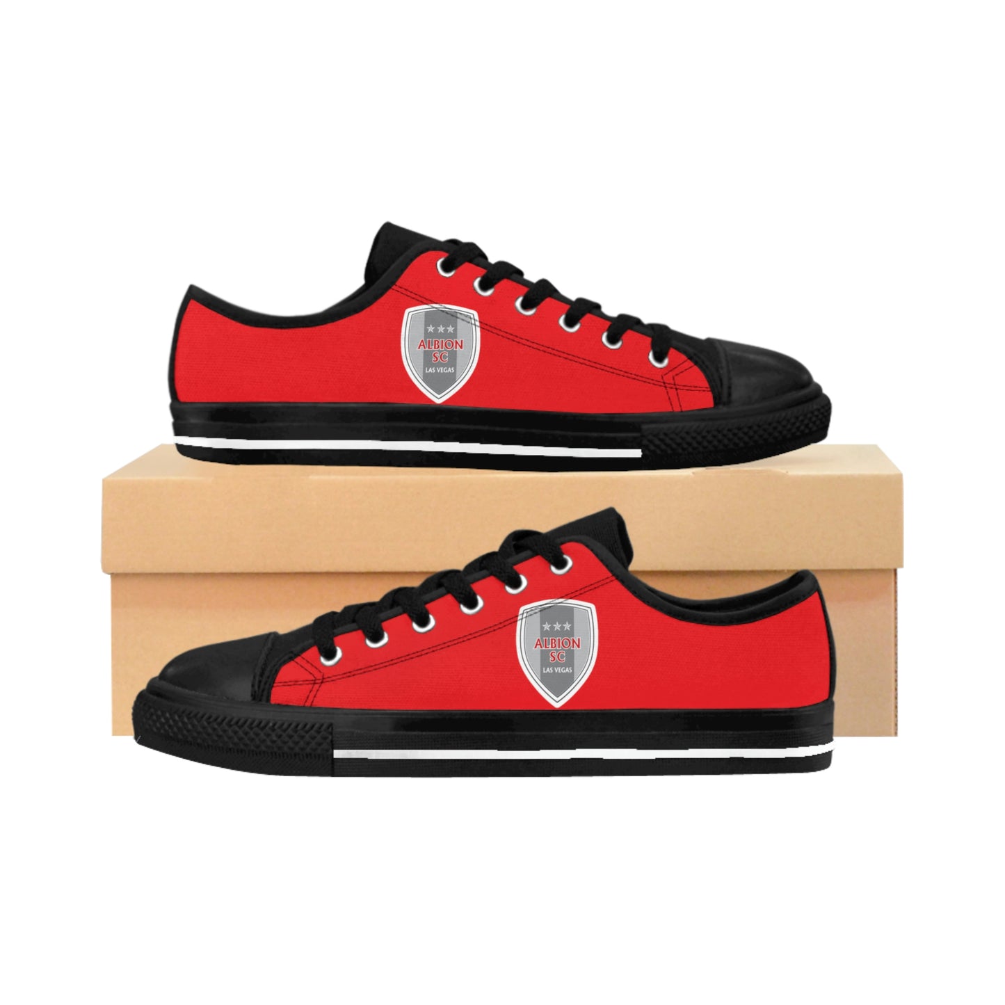 Albion LV Shield- Women's Sneakers- Red and Black (ALB-LV-42-203W)