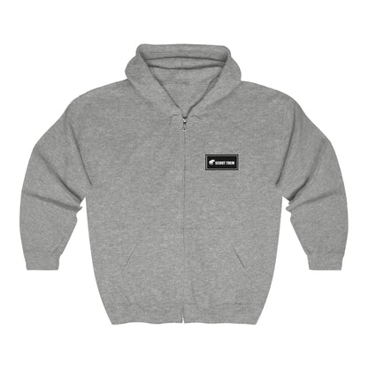 ScoutThem Shield Sm Front- Shield Lg Back- Unisex Heavy Blend™ Full Zip Hooded Sweatshirt (ALB-LV-22-530U)