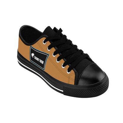 ScoutThem Shield blue border- Women's Sneakers- Light Brown and Black (ST-FGS-42-211W)