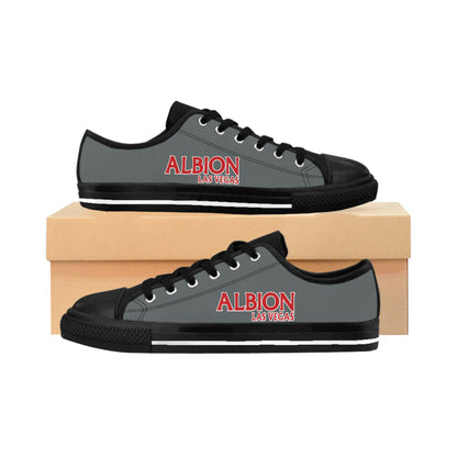 Albion LV Logo- Women's Sneakers- Dark Grey and Black (ALB-LV-42-218W)