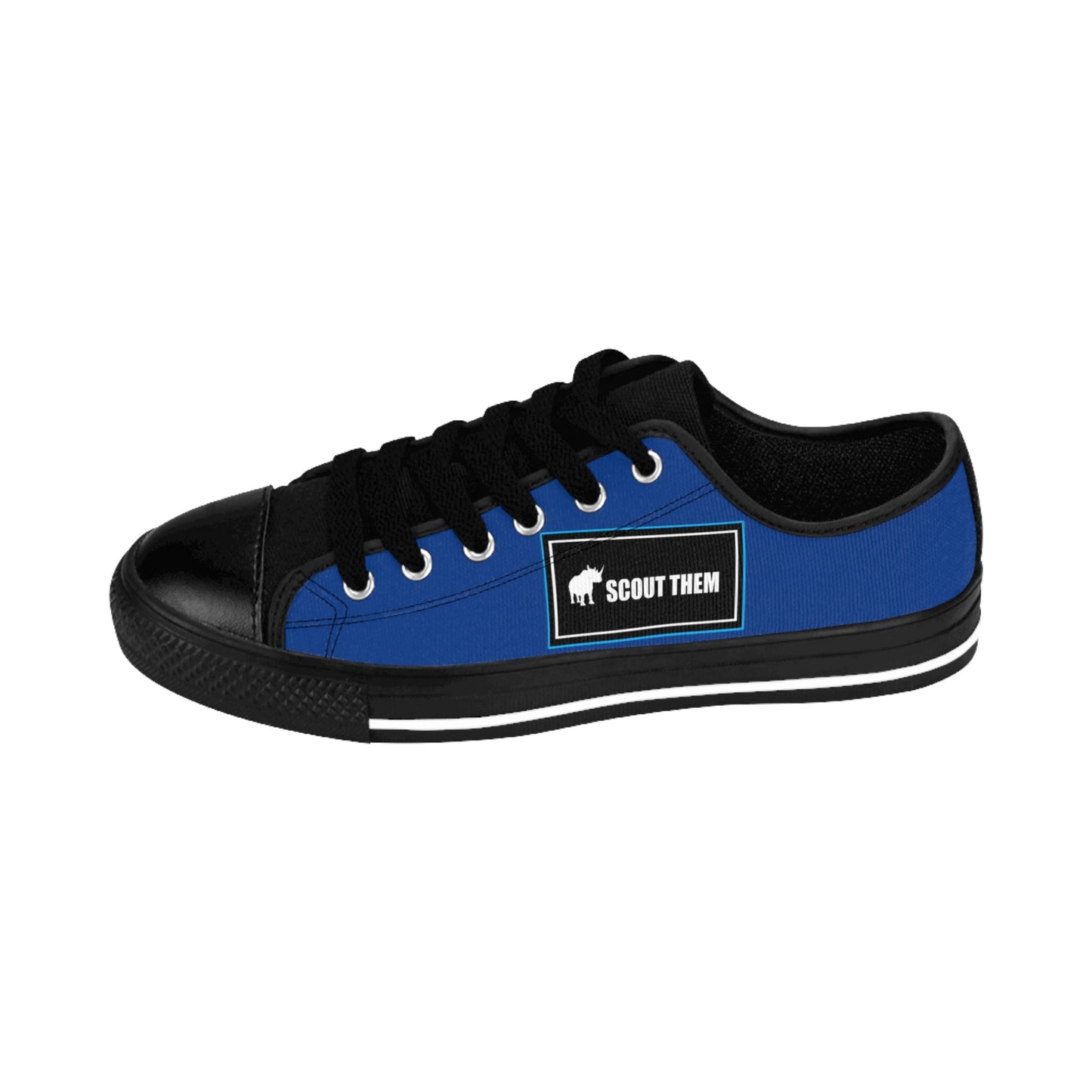 ScoutThem Shield blue border- Women's Sneakers- Dark Blue and Black (ST-FGS-42-205W)