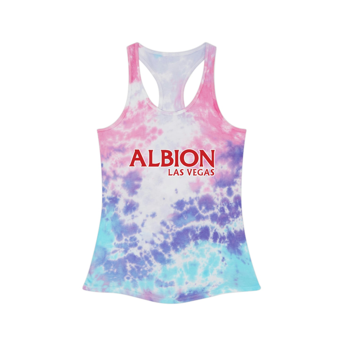 Albion LV Logo Lg- Tie Dye Racerback Tank Top (ALB-LV-21-300W)