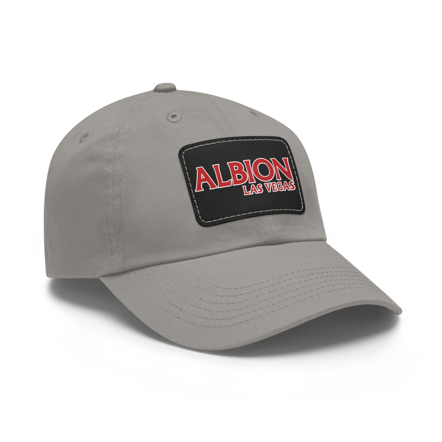 Albion LV Logo- Dad Hat with Leather Patch (ALB-LV-11-023U)