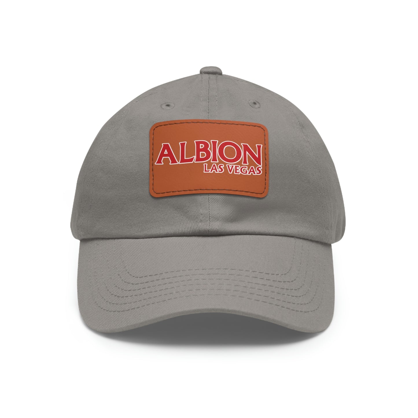 Albion LV Logo- Dad Hat with Leather Patch (ALB-LV-11-023U)