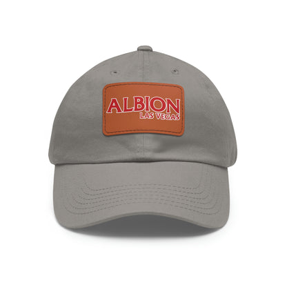 Albion LV Logo- Dad Hat with Leather Patch (ALB-LV-11-023U)