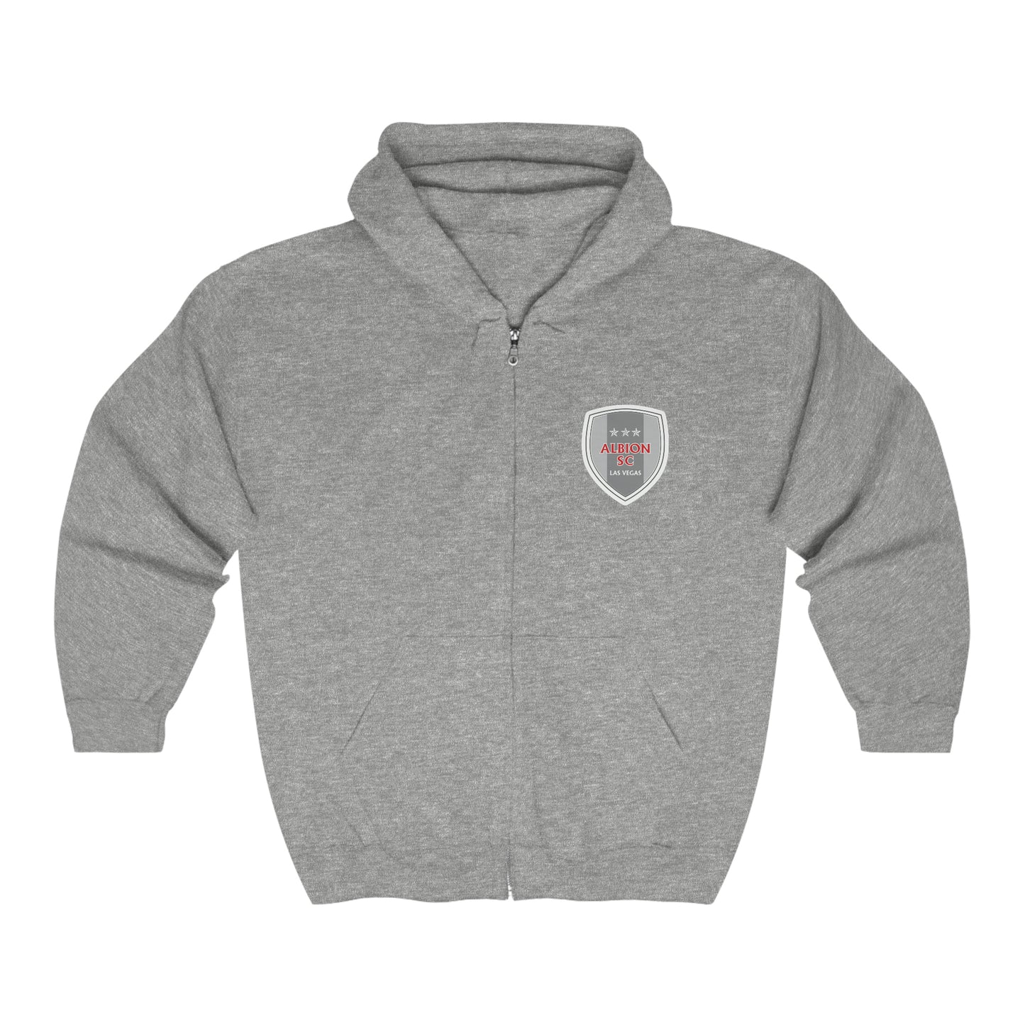 Albion LV Shield Sm Front- Logo Lg Back- Unisex Heavy Blend™ Full Zip Hooded Sweatshirt (ALB-LV-22-530U)