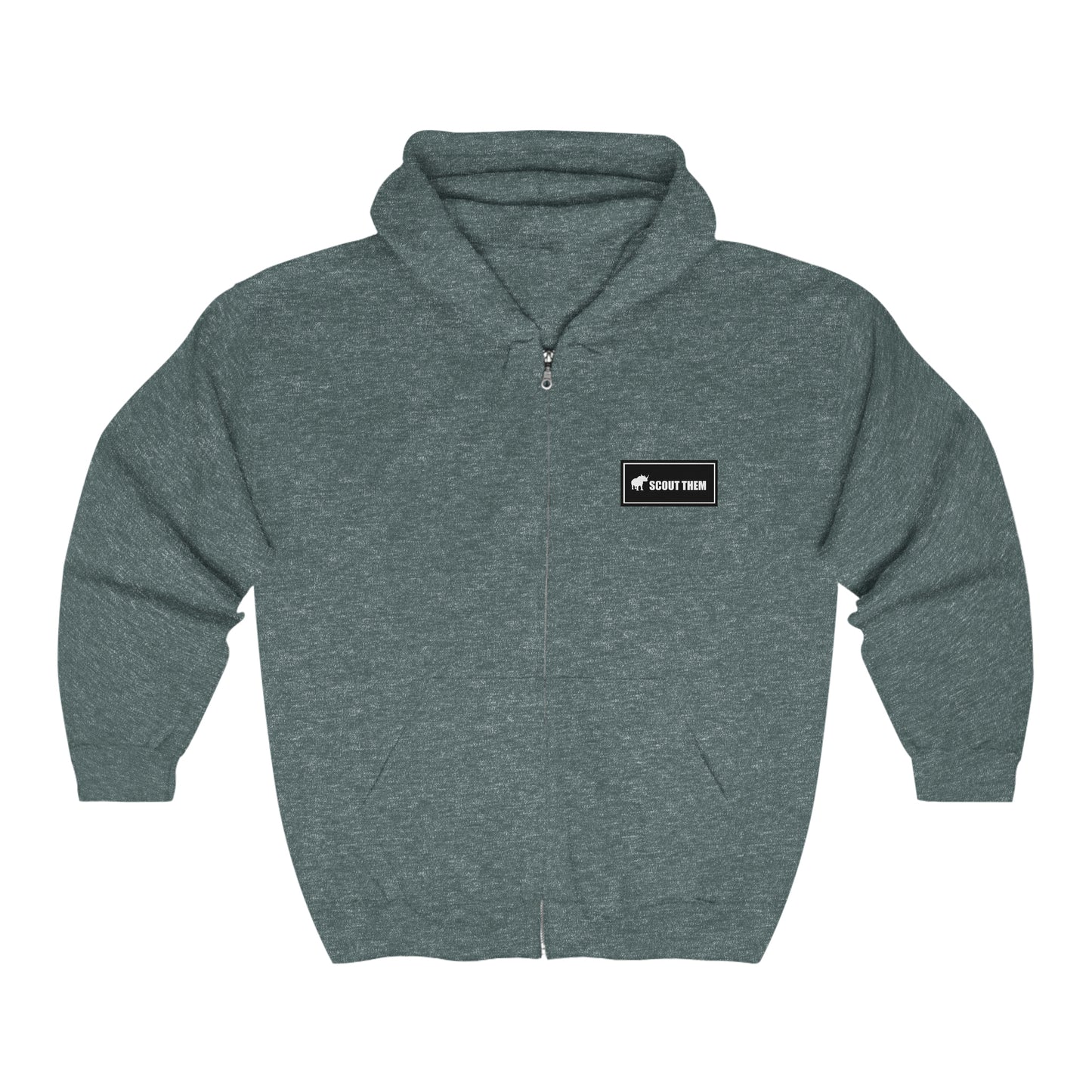 ScoutThem Shield Sm Front- Unisex Heavy Blend™ Full Zip Hooded Sweatshirt (ST-FGS-22-511U)