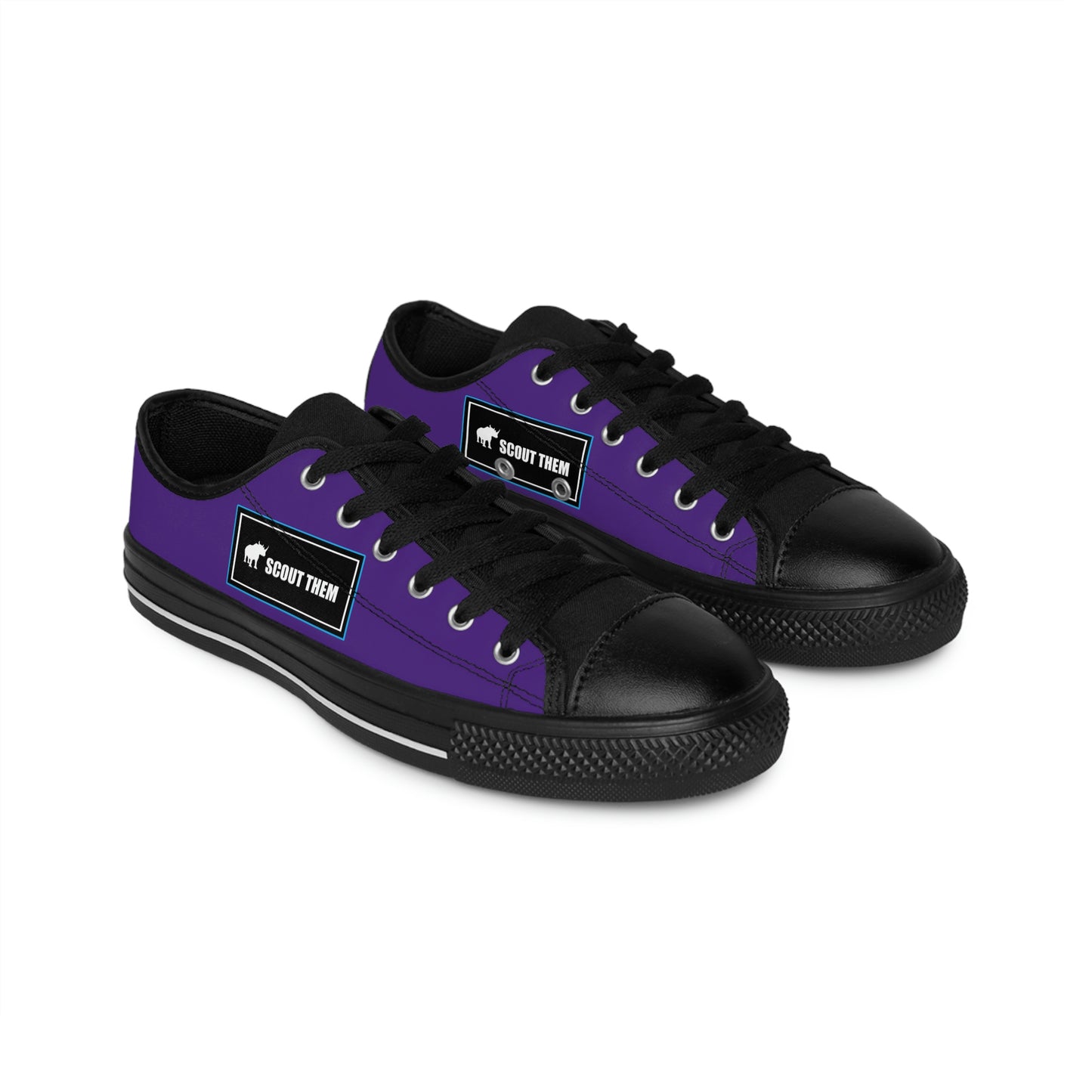 ScoutThem Shield blue border- Women's Sneakers- Purple and Black (ST-FGS-42-219W)