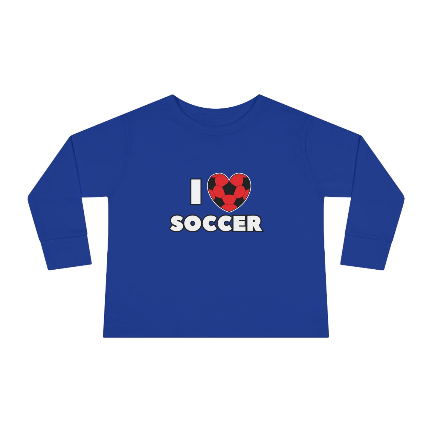 I Heart Soccer red Lg- Toddler Long Sleeve Tee (ST-NCP-24-850K)