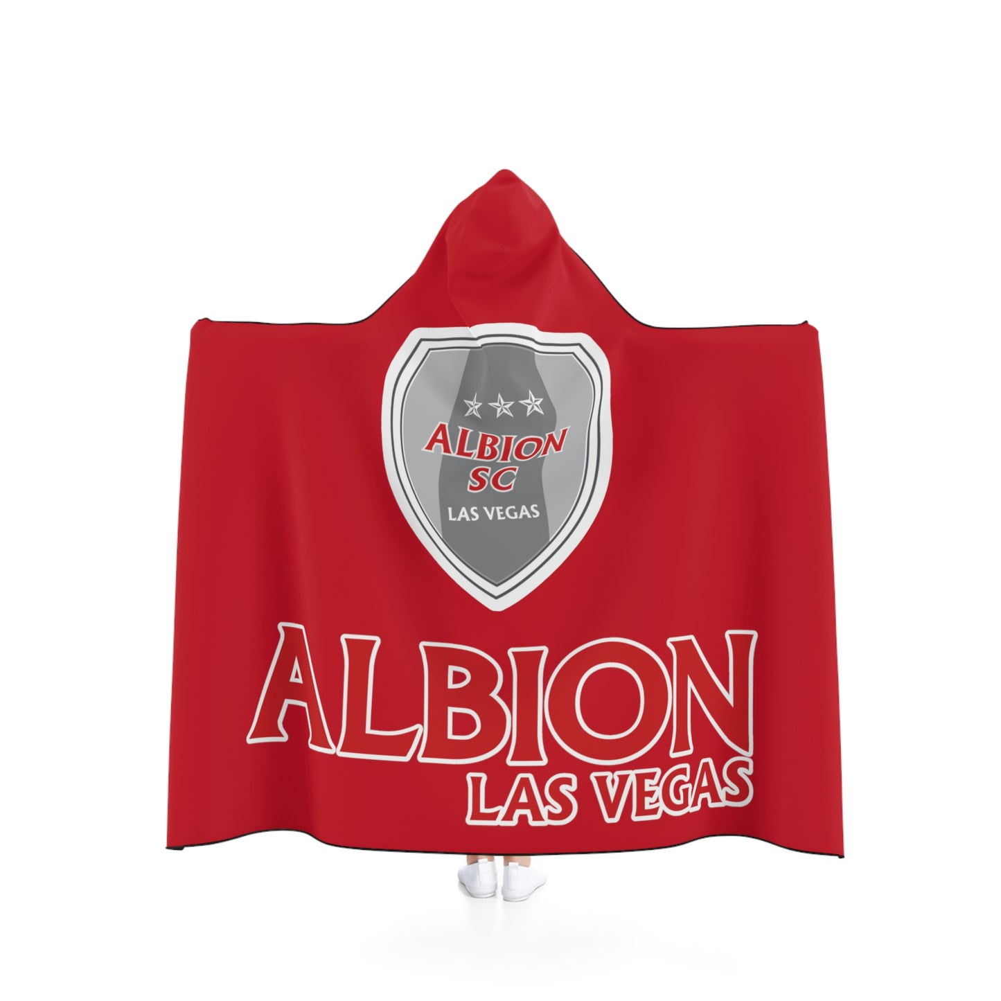 Albion LV Shield & Logo- Kid's Hooded Blanket- DARK RED (ALB-LV-64-003K)