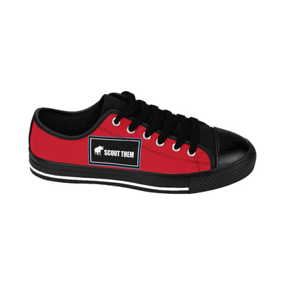 ScoutThem Shield blue border- Women's Sneakers- Dark Red and Black (ST-FGS-42-209W)