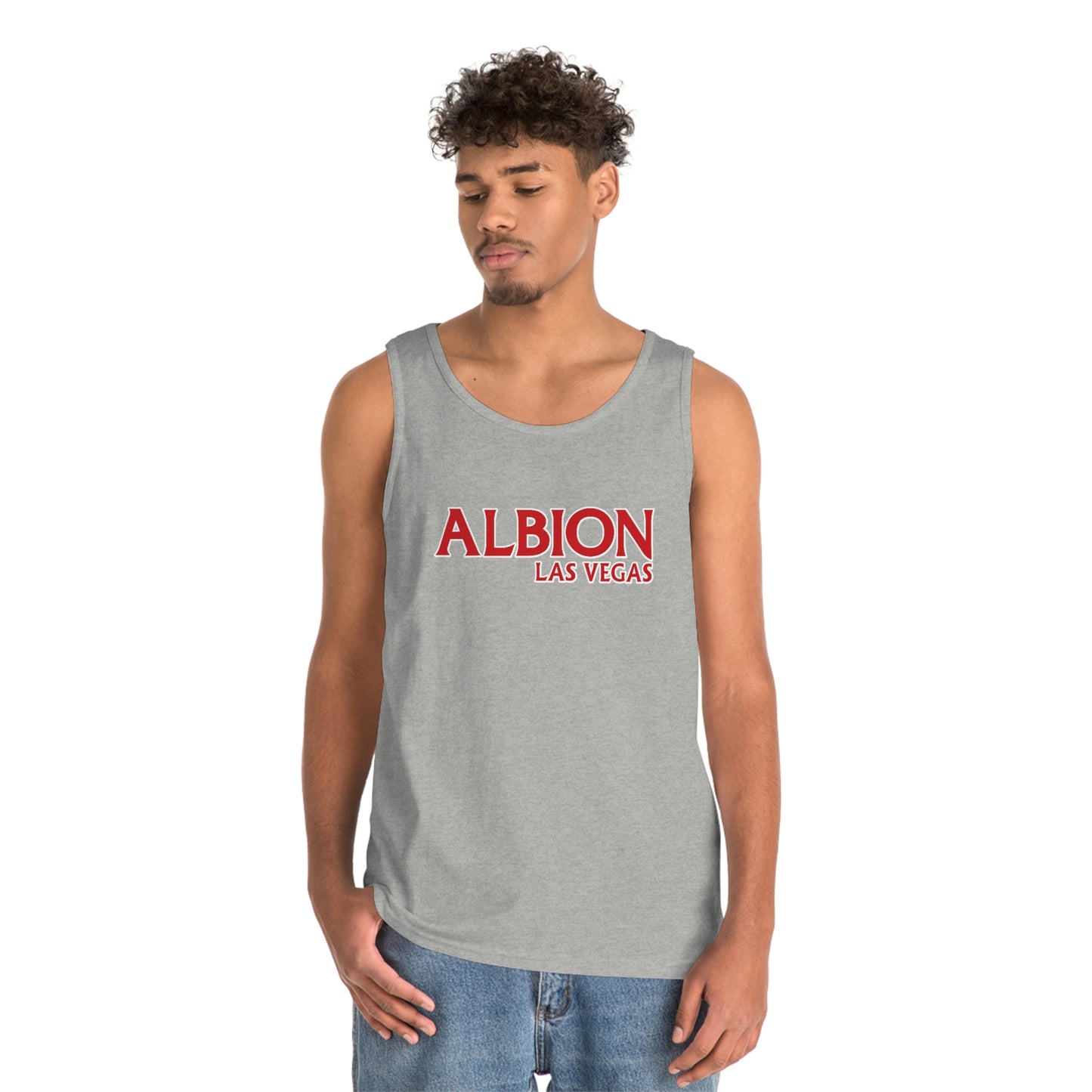 Albion LV Logo Lg- Unisex Heavy Cotton Tank Top (ALB-LV-21-315U)