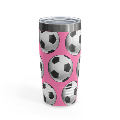 Soccer ball print- Various Colors- Ringneck Tumbler, 20oz (ST-NCP-82-050A)