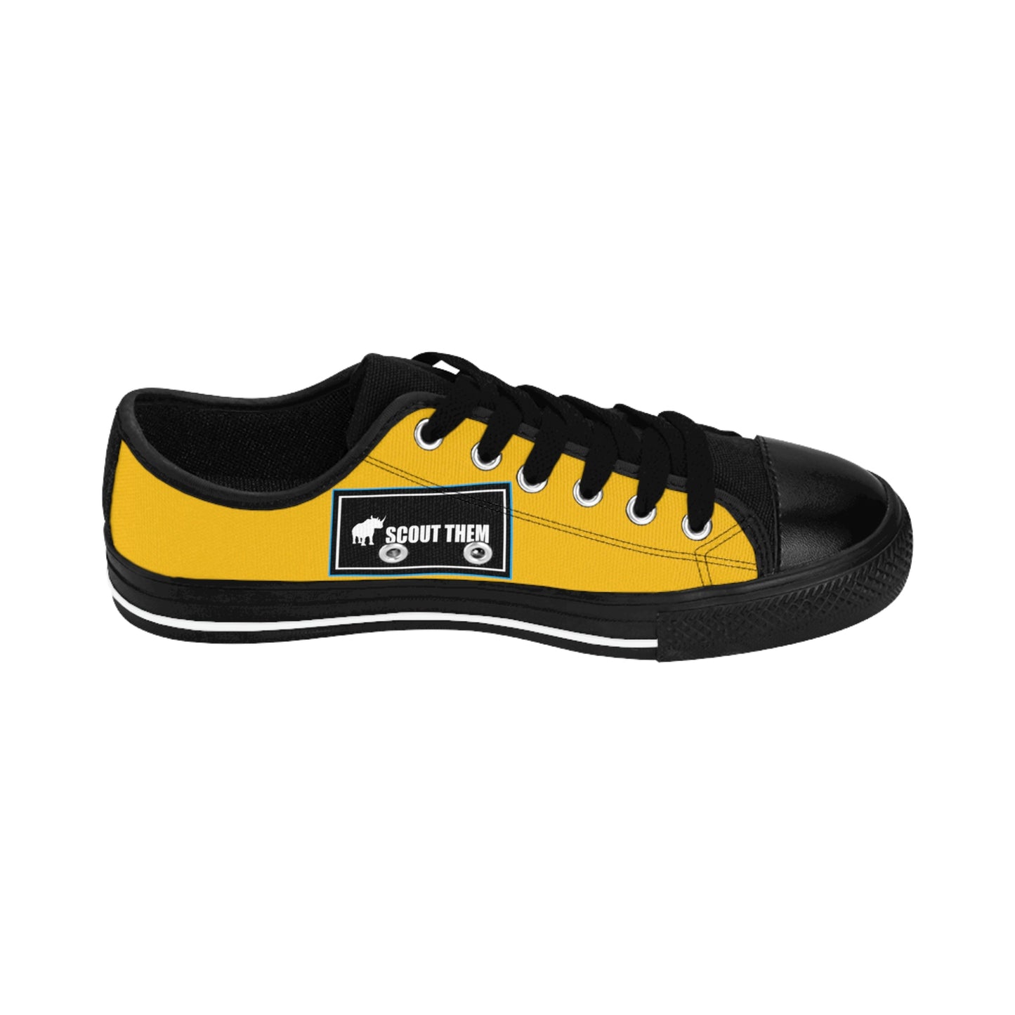 ScoutThem Shield blue border- Women's Sneakers- Yellow and Black (ST-FGS-42-214W)