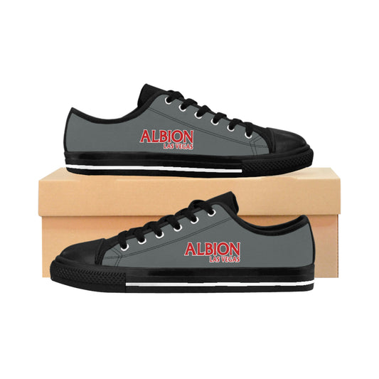 Albion LV Logo- Men's Sneakers- Dark Grey and Black (ALB-LV-42-138M)