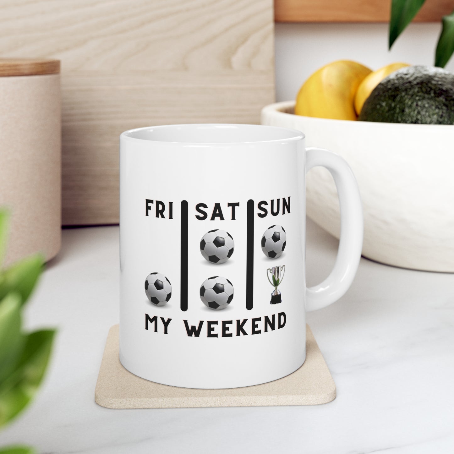 Soccer Trophy- My Weekend- Ceramic Mug 11oz (ST-NCP-82-300A)