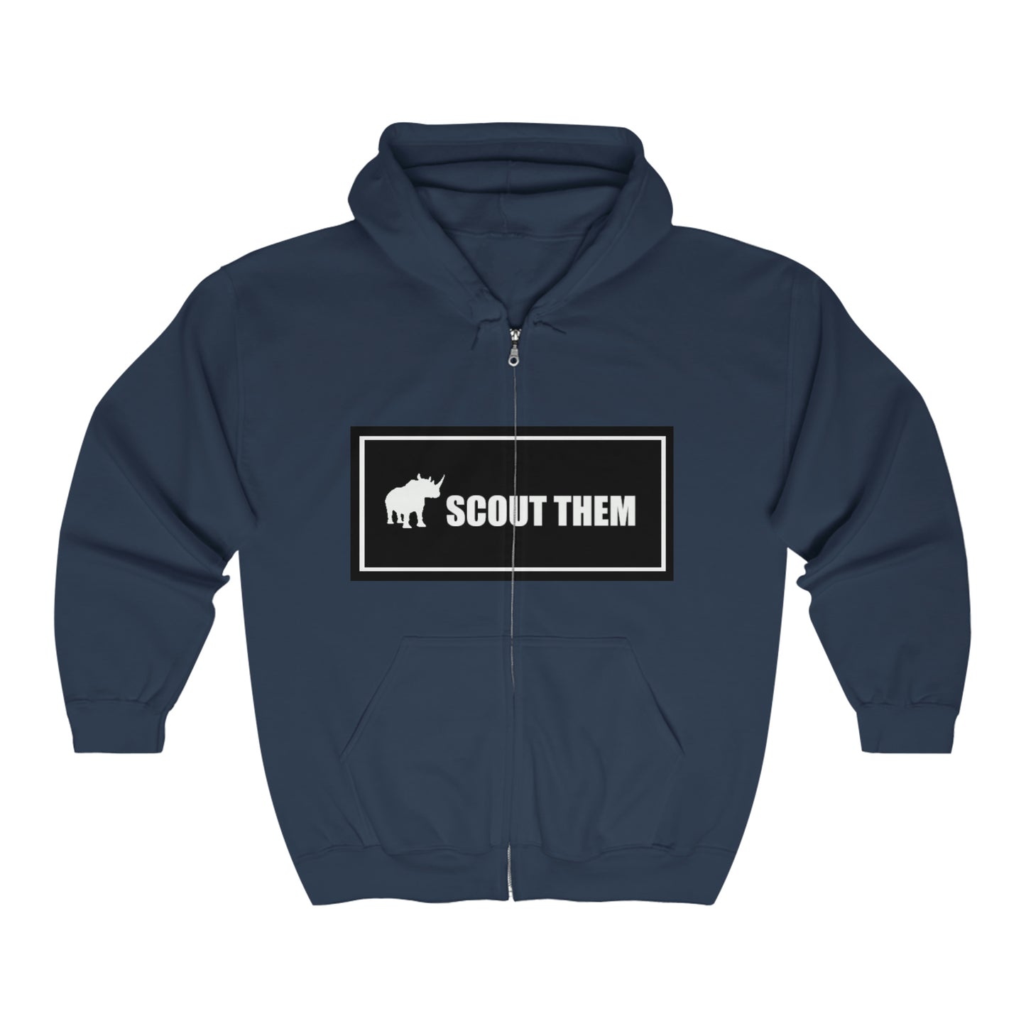 ScoutThem Shield Lg Front- Unisex Heavy Blend™ Full Zip Hooded Sweatshirt (ST-FGS-22-513U)