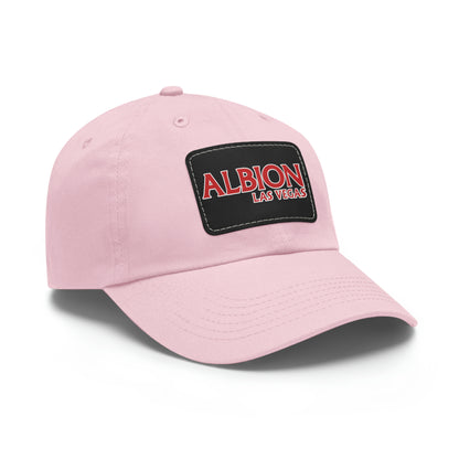 Albion LV Logo- Dad Hat with Leather Patch (ALB-LV-11-023U)