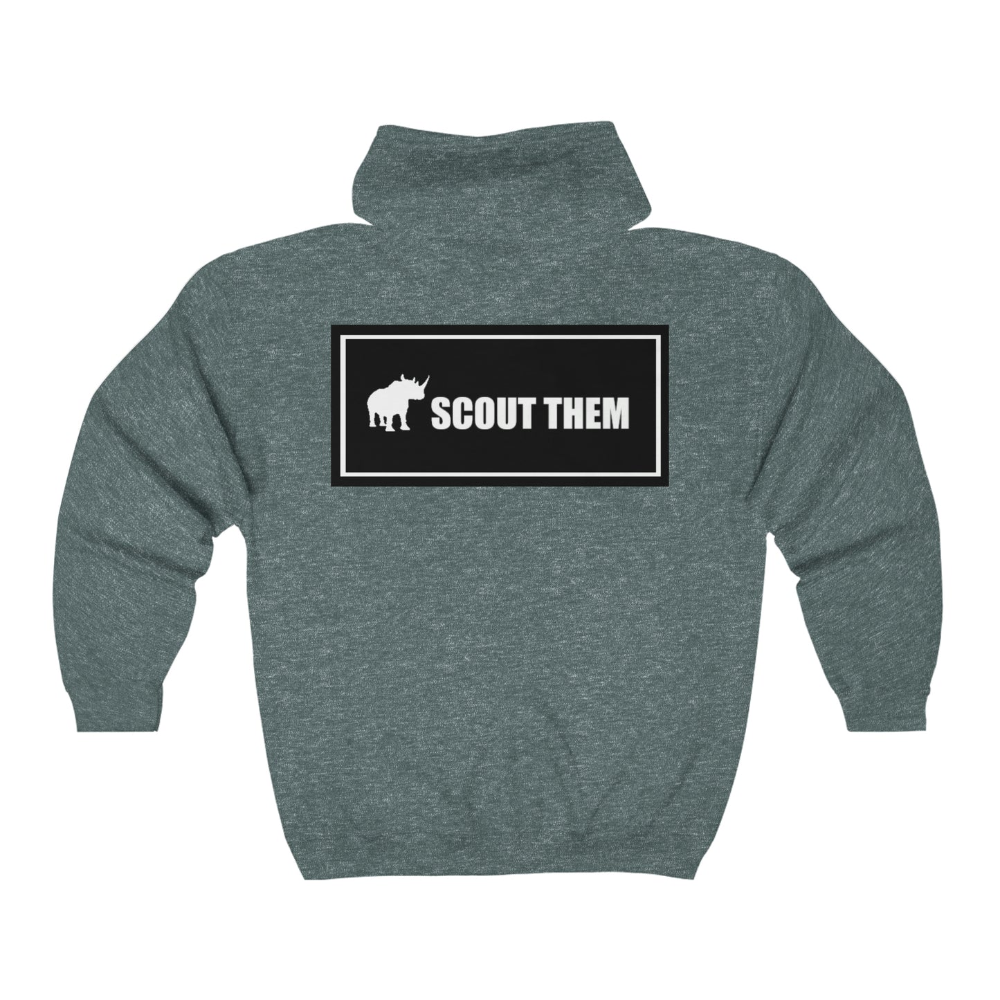 ScoutThem Shield Sm Front- Shield Lg Back- Unisex Heavy Blend™ Full Zip Hooded Sweatshirt (ALB-LV-22-530U)